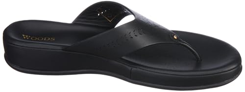 Woodland Women's Black Leather Slippers - Image 3
