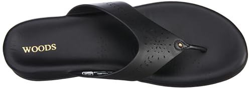 Woodland Women's Black Leather Slippers - Image 5