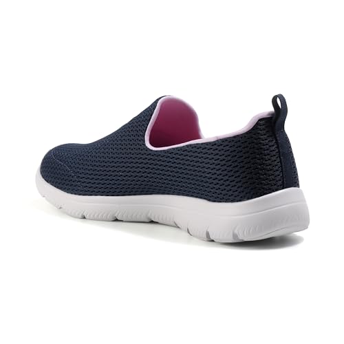 Skechers Women's Summits - Navy Purple Casual Shoe - Image 3