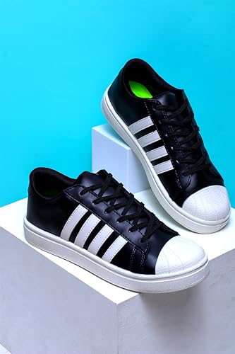 ATHCO Men's U-Star Running Shoes - Black White - Image 2