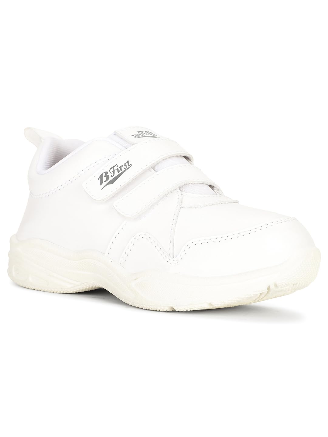 Bata Unisex White Velcro School Shoes - Image 2