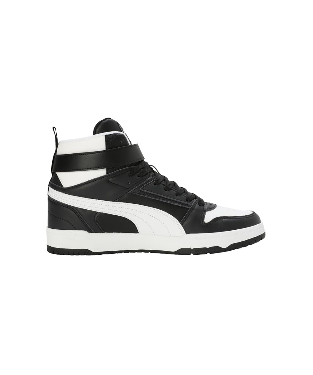 Puma Men's Court Shatter Mid Sneaker - Black White - Image 3