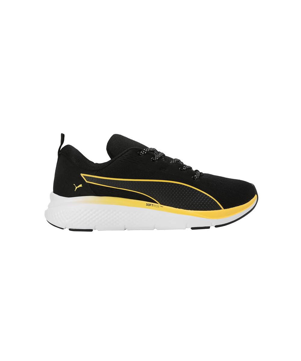 Puma Softride Pro Echo - Black Yellow Men's Running Shoe - Image 3