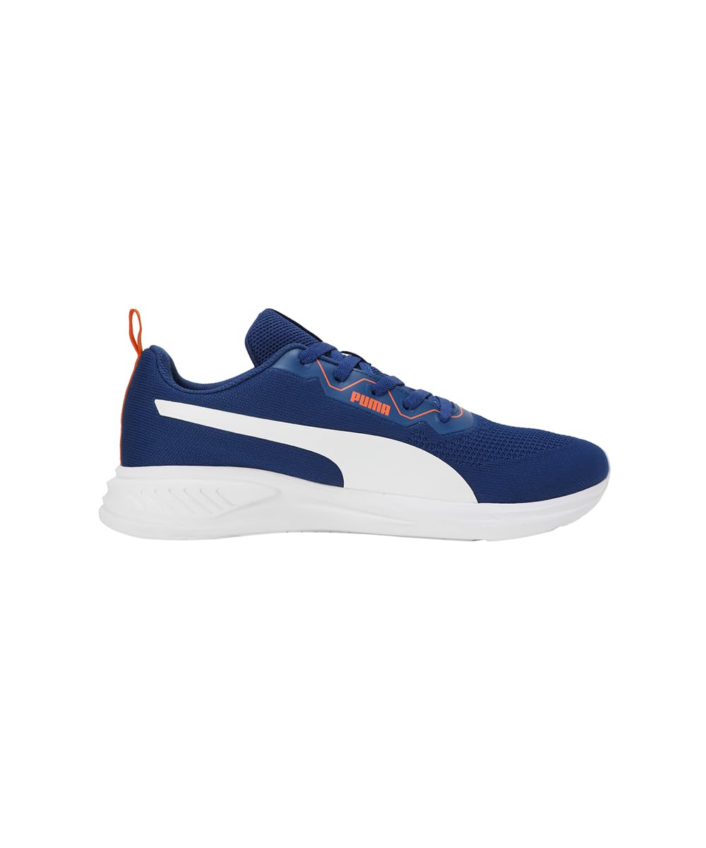 Puma Mens Rashride Knit Clyde Running Shoe - Royal-Rickie Orange - Image 3