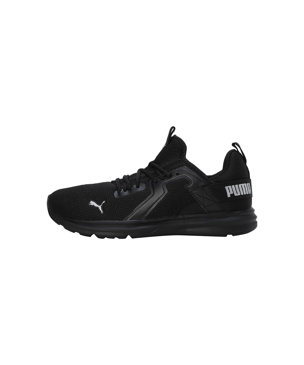 Puma Men's Enzo Stridance Running Shoe - Black Silver - Image 2