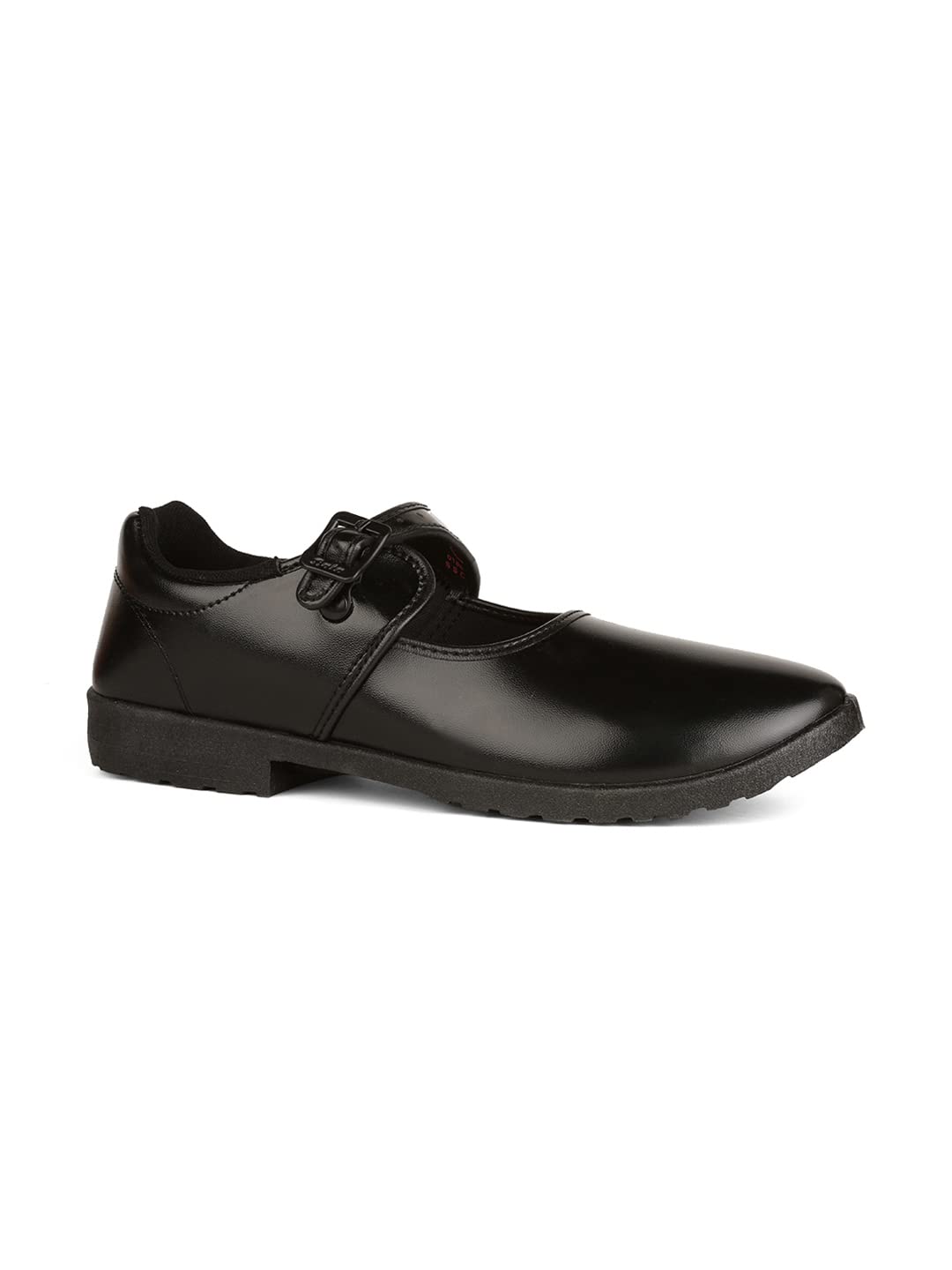 Bata Girls Black Buckle School Shoes - Image 2