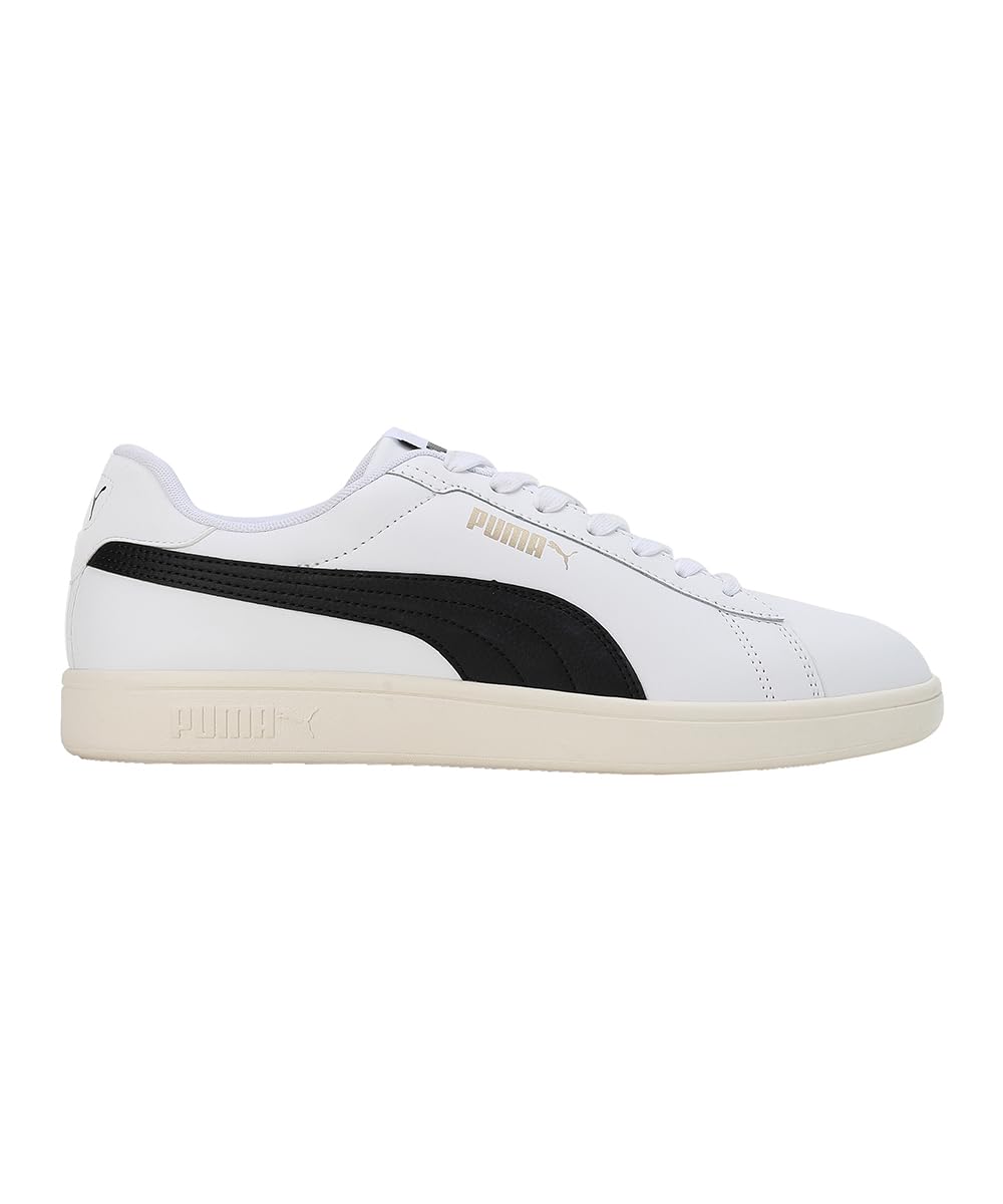 Puma Smash 3.0 Sneaker - White Black Gold - Image 3