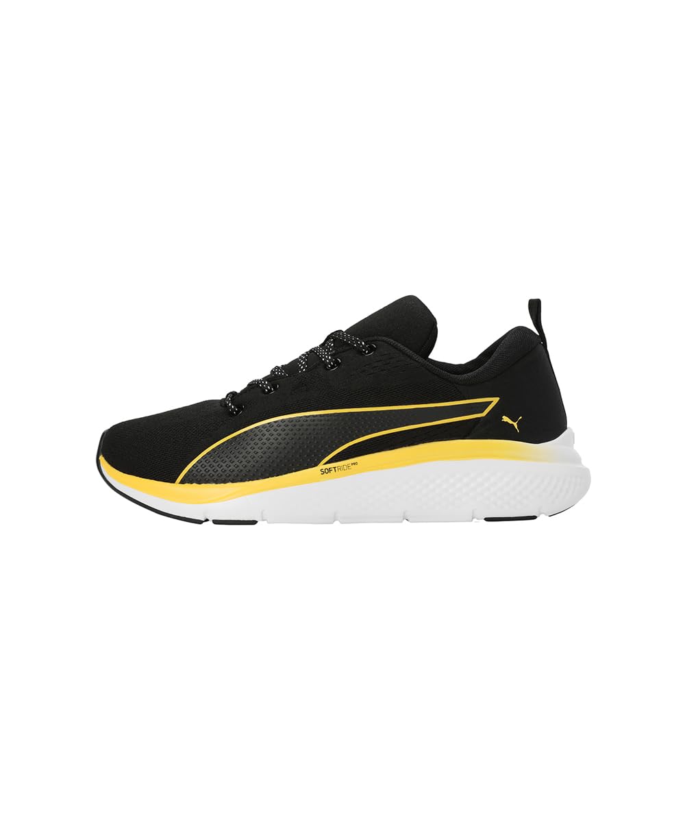 Puma Softride Pro Echo - Black Yellow Men's Running Shoe - Image 2