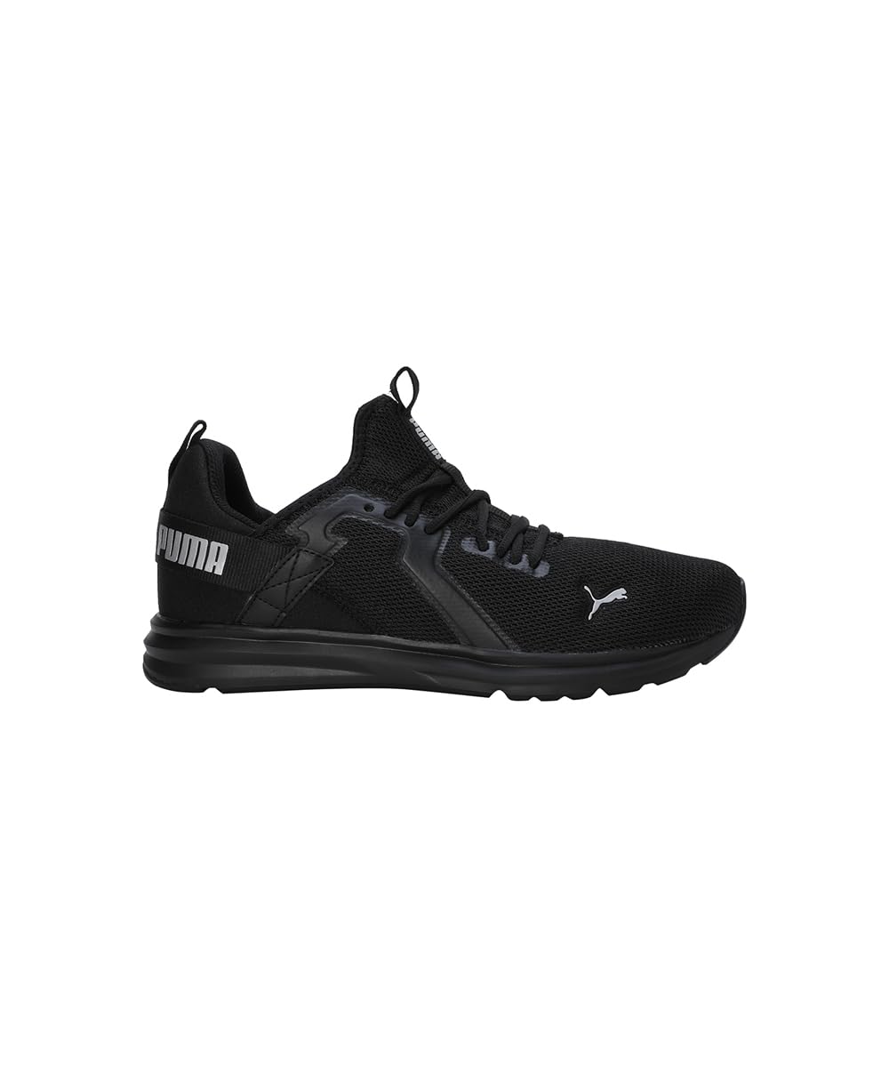 Puma Men's Enzo Stridance Running Shoe - Black Silver - Image 3