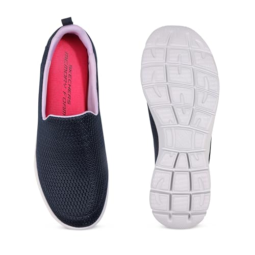 Skechers Women's Summits - Navy Purple Casual Shoe - Image 4