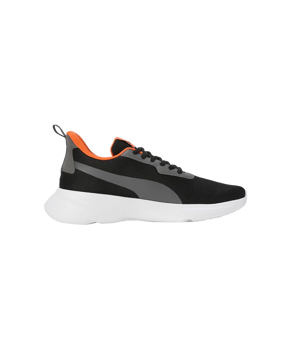 Puma Mens Jitter Sneaker - Black Cool Mid Gray Rickie Orange - Image 3