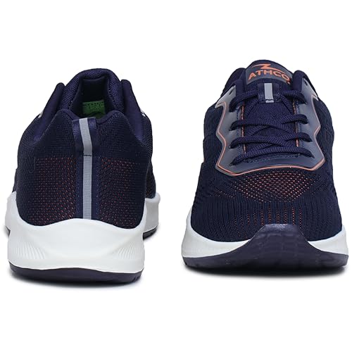 ATHCO Men's Akron Navy Orange Running Shoes - Image 4