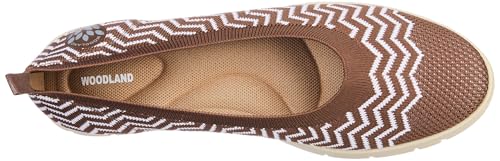 Woodland Women's Camel Leather Ballet Flats - Image 5