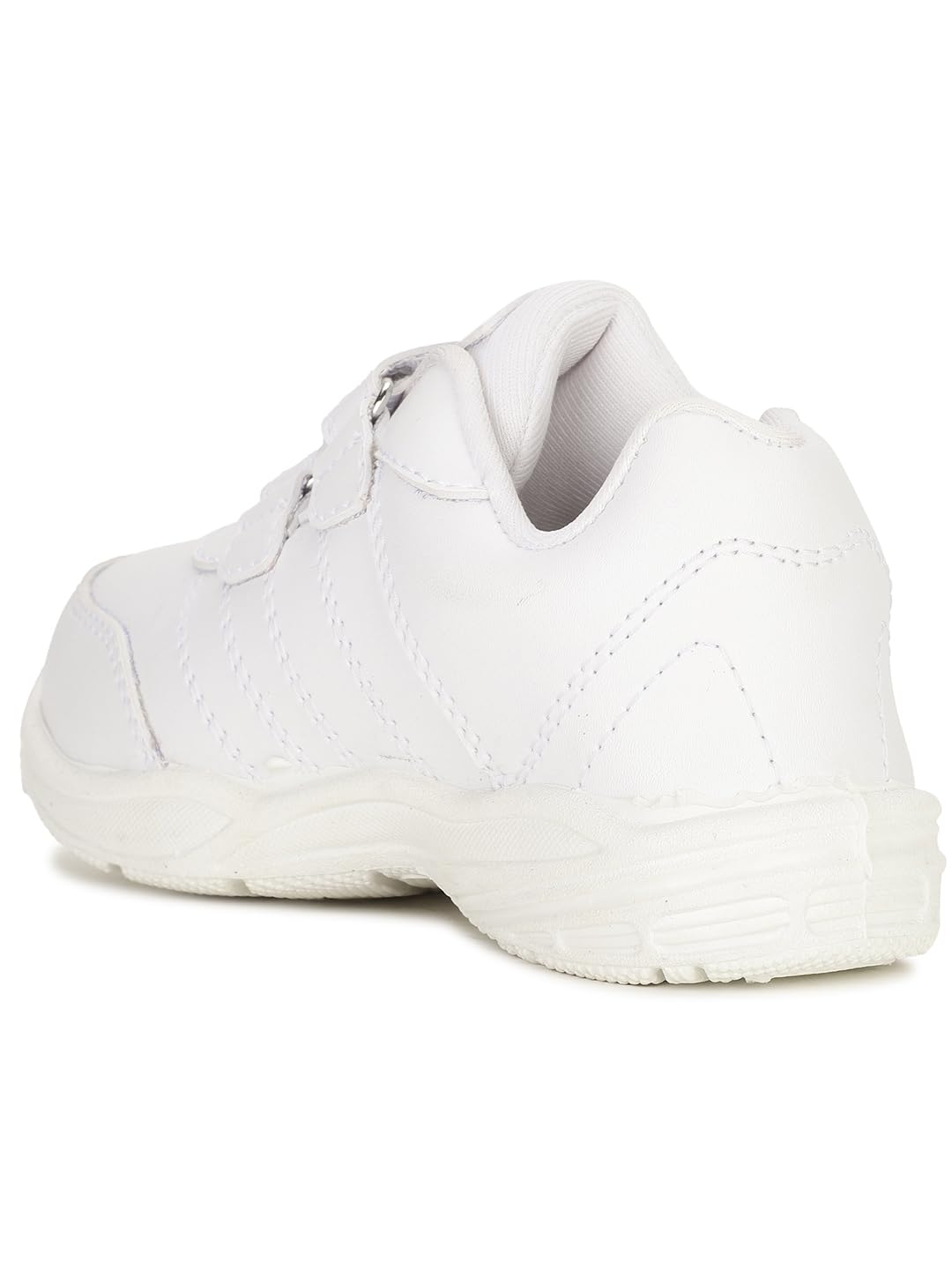 Bata Unisex White Velcro School Shoes - Image 3
