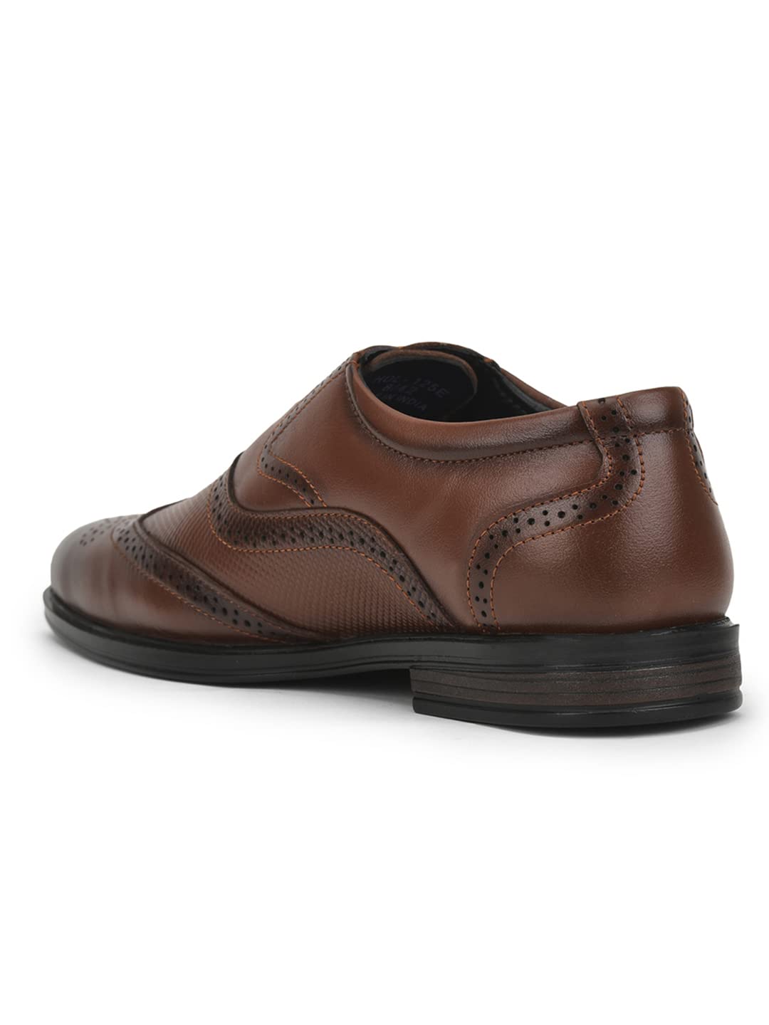 Liberty Tan Leather Brogue Shoes for Men - Image 3