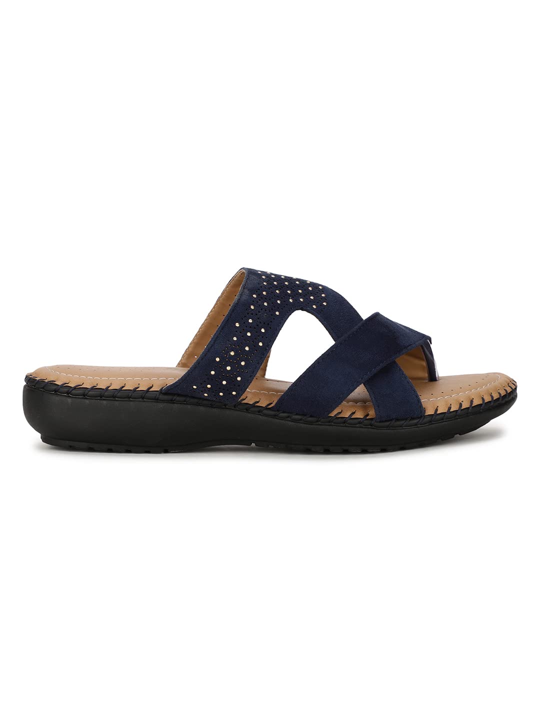 Bata Becca Mule Slippers for Women - Navy - Image 2