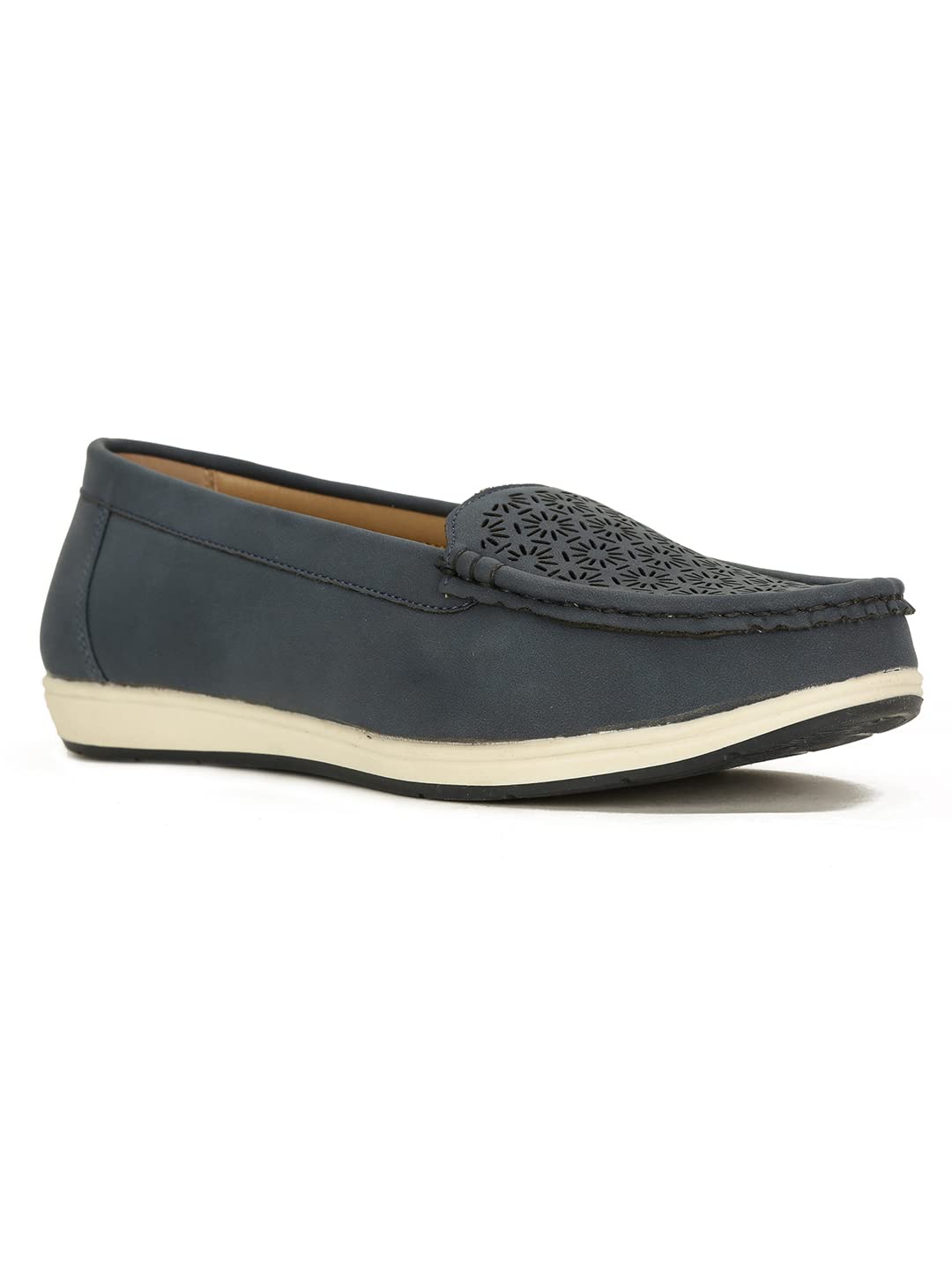 Bata Women's Blue Slip-on Loafers
