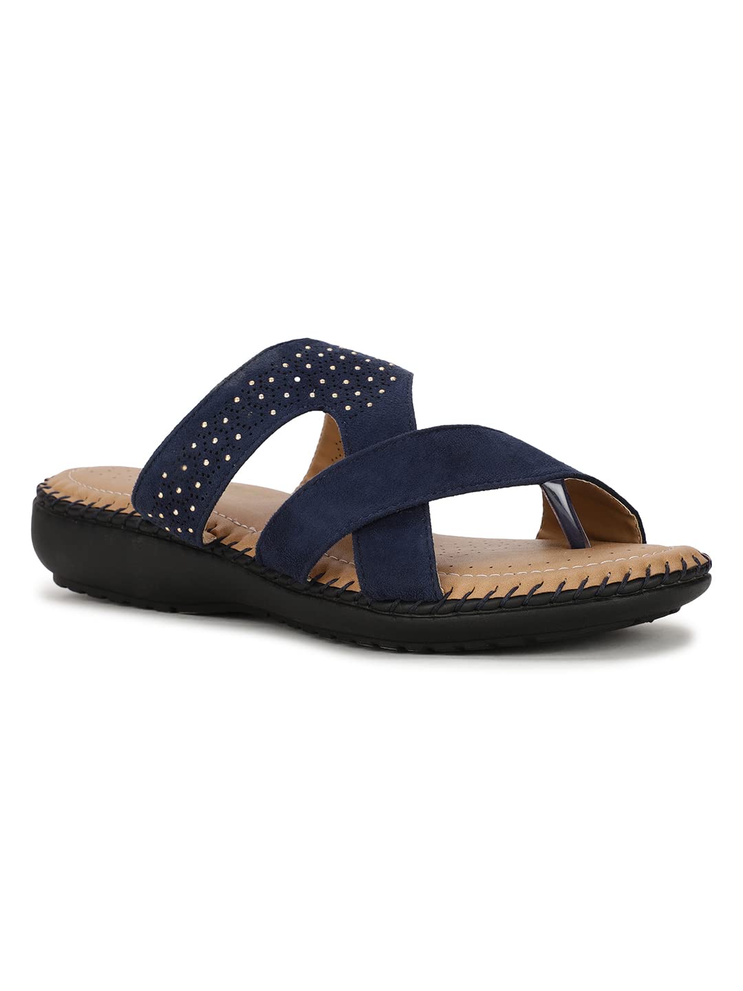 Bata Becca Mule Slippers for Women - Navy