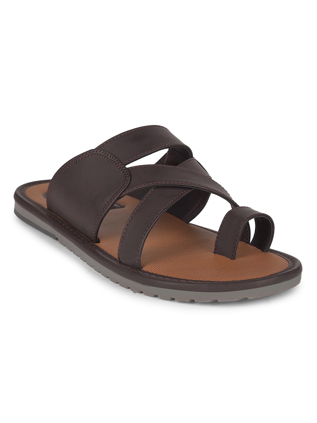 Bata Men's Brown Slip-on Sandals