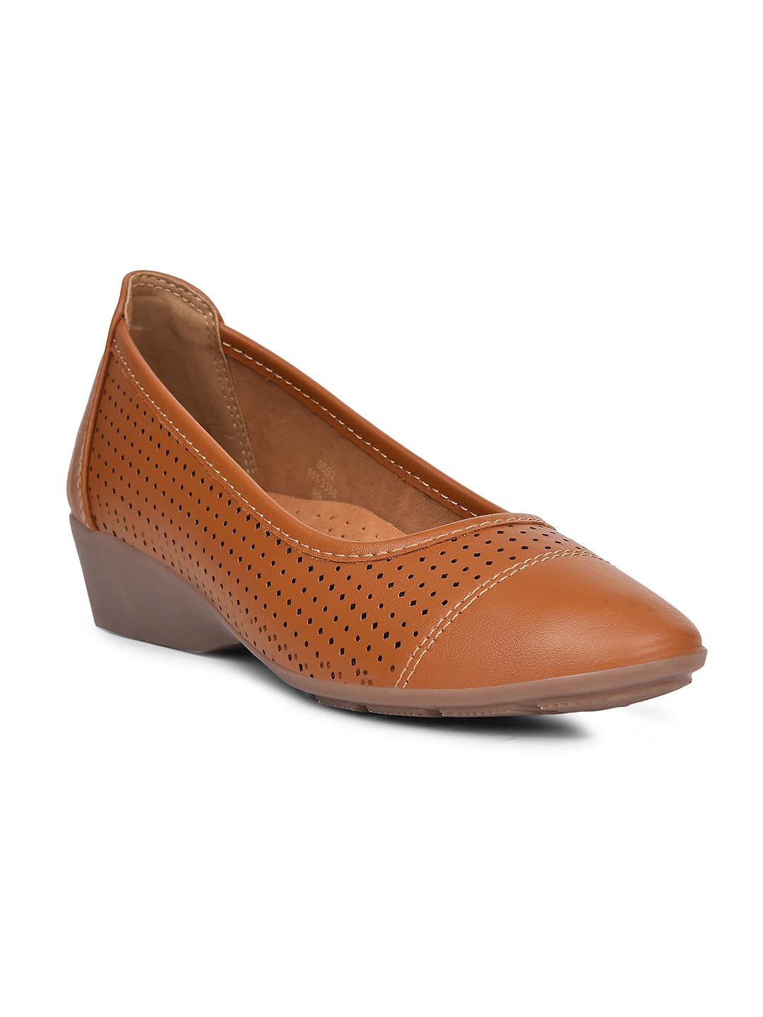 Bata Women Wedge Heel Ballerina - Tan