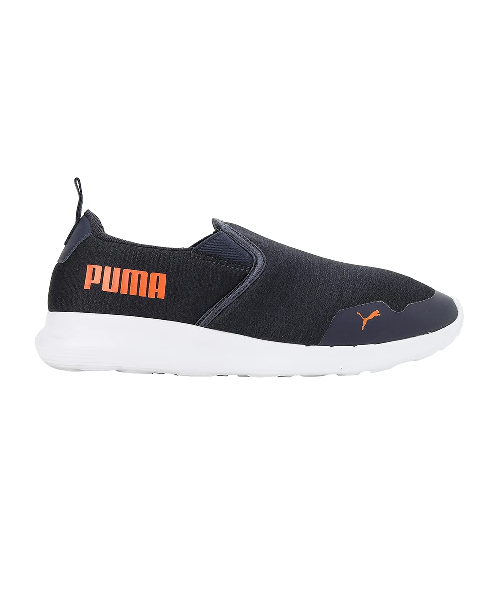 Puma Mens Turf Slip On - Parisian Night-Vibrant Orange-White - Image 3