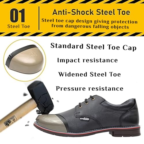STONIX Formal Safety Shoes for Men's - Steel Toe - Image 2