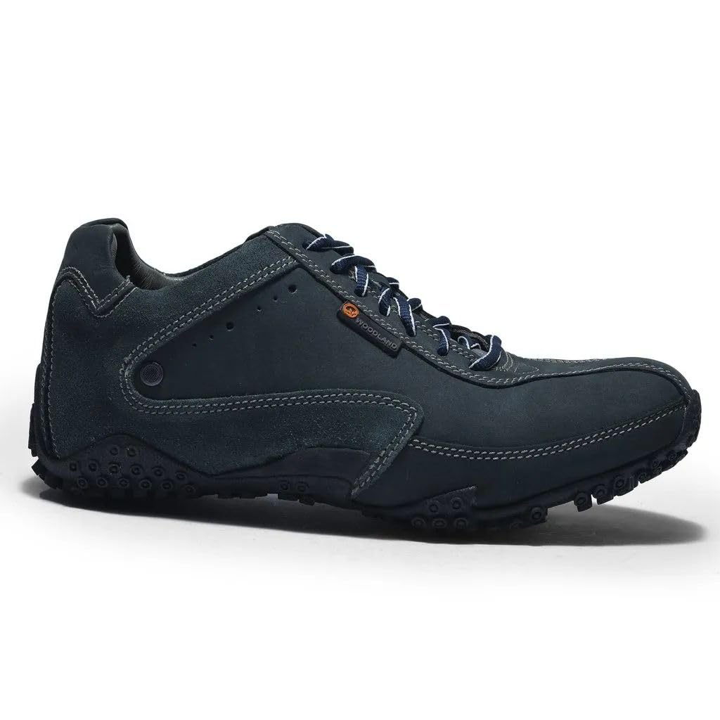 Woodland Men's Leather Casual Shoes - Navy - Image 2