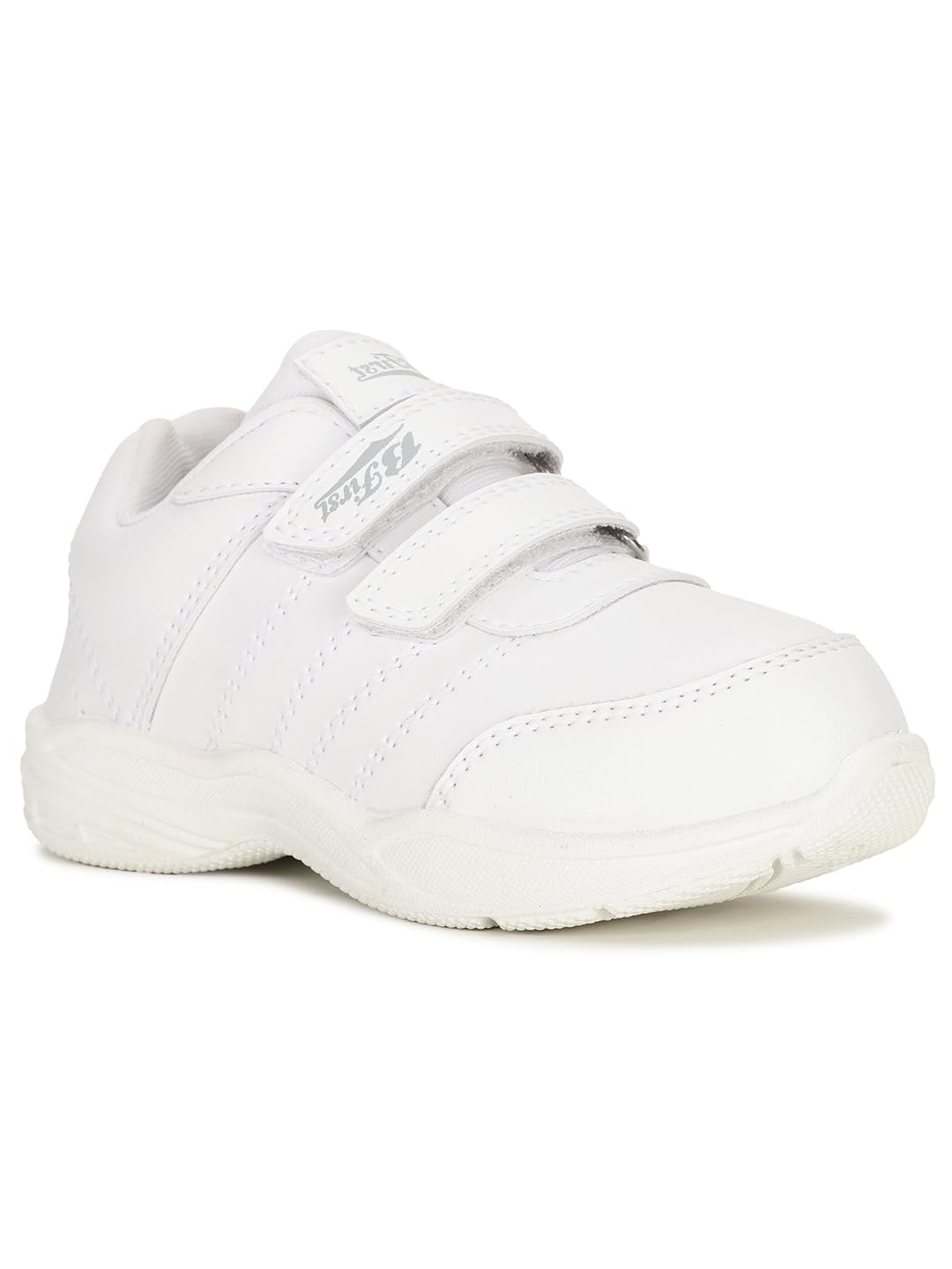 Bata Unisex White Velcro School Shoes