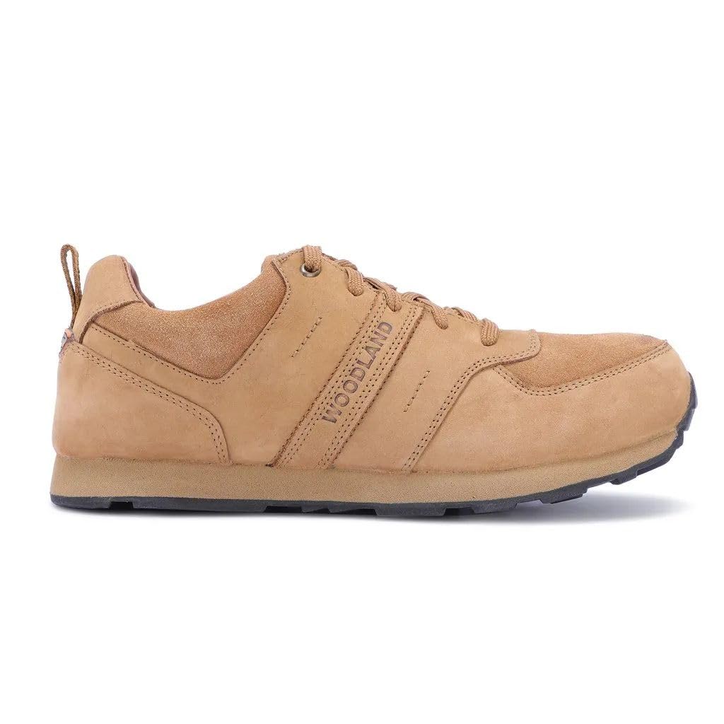 Woodland Men's Camel Leather Sneakers - Image 2