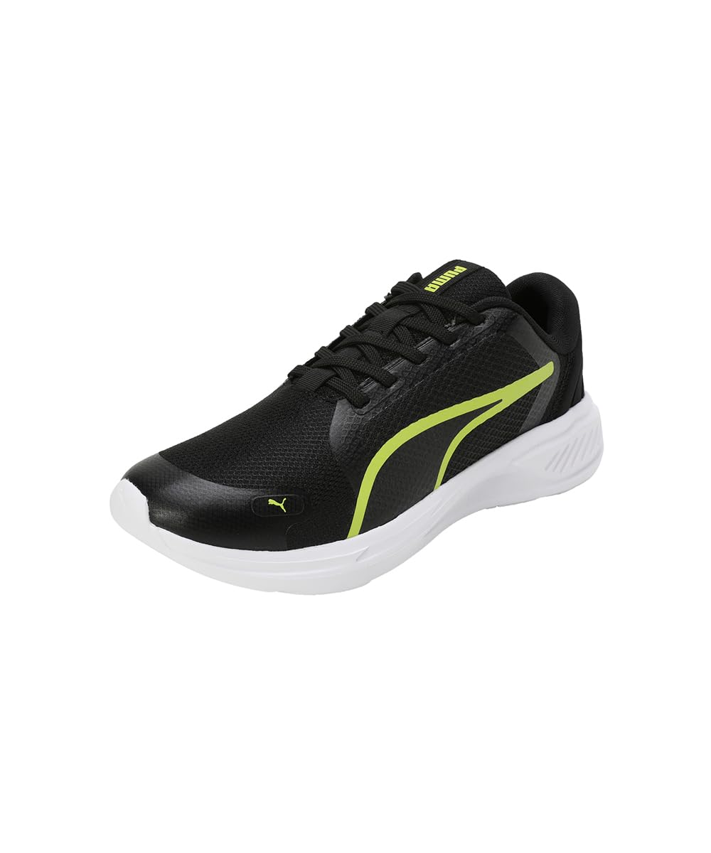 Puma Men's Scorch Whizz Street Running Shoe - Black White Electric Lime