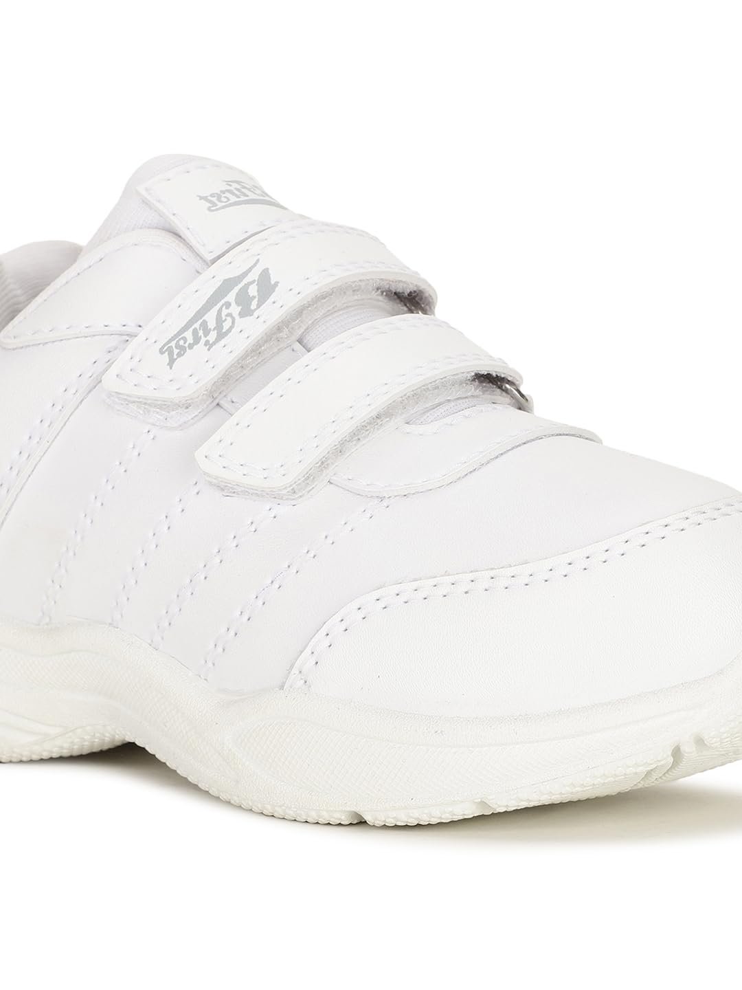 Bata Unisex White Velcro School Shoes - Image 5