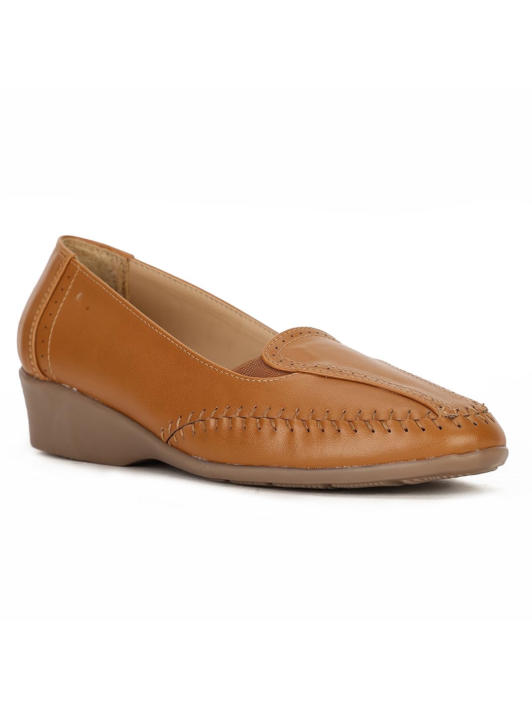 Bata Women's Wedge Heel Ballerina - Tan - Image 2