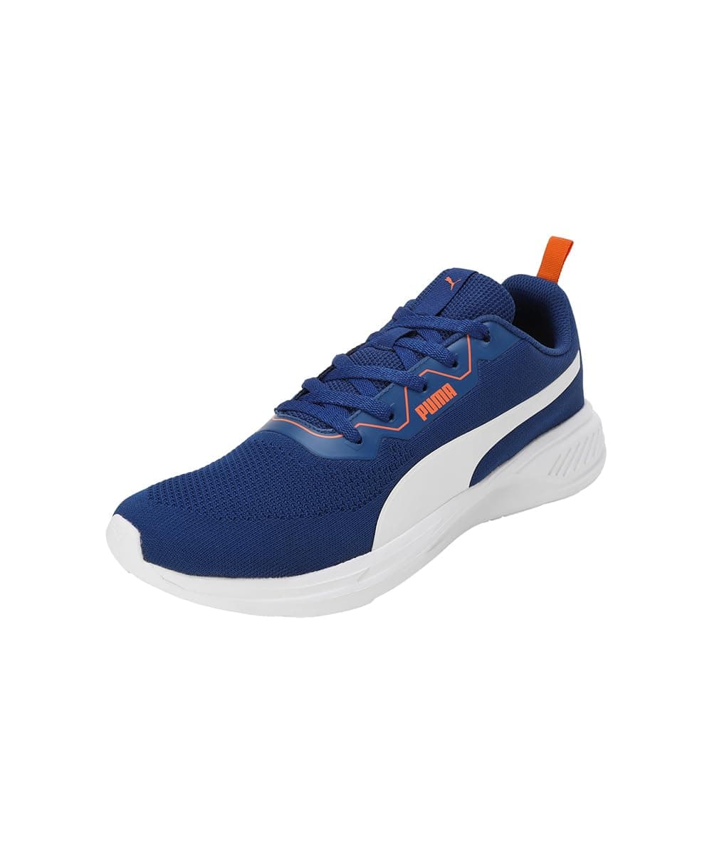 Puma Mens Rashride Knit Clyde Running Shoe - Royal-Rickie Orange