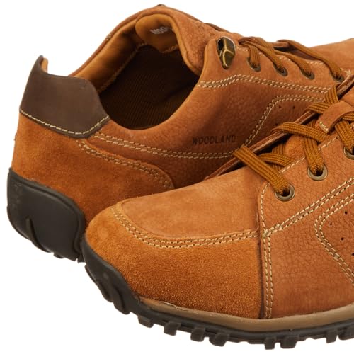 Woodland Men's Cashew Brown Nubuk Casual Shoes - Image 3