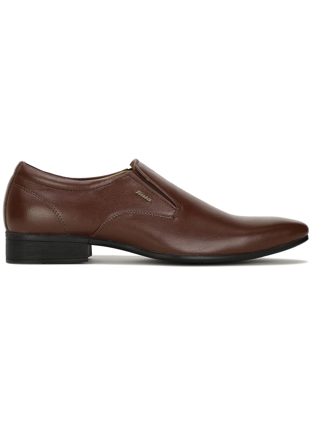 Bata Men's Slip-on Formal Shoes - Brown - Image 3
