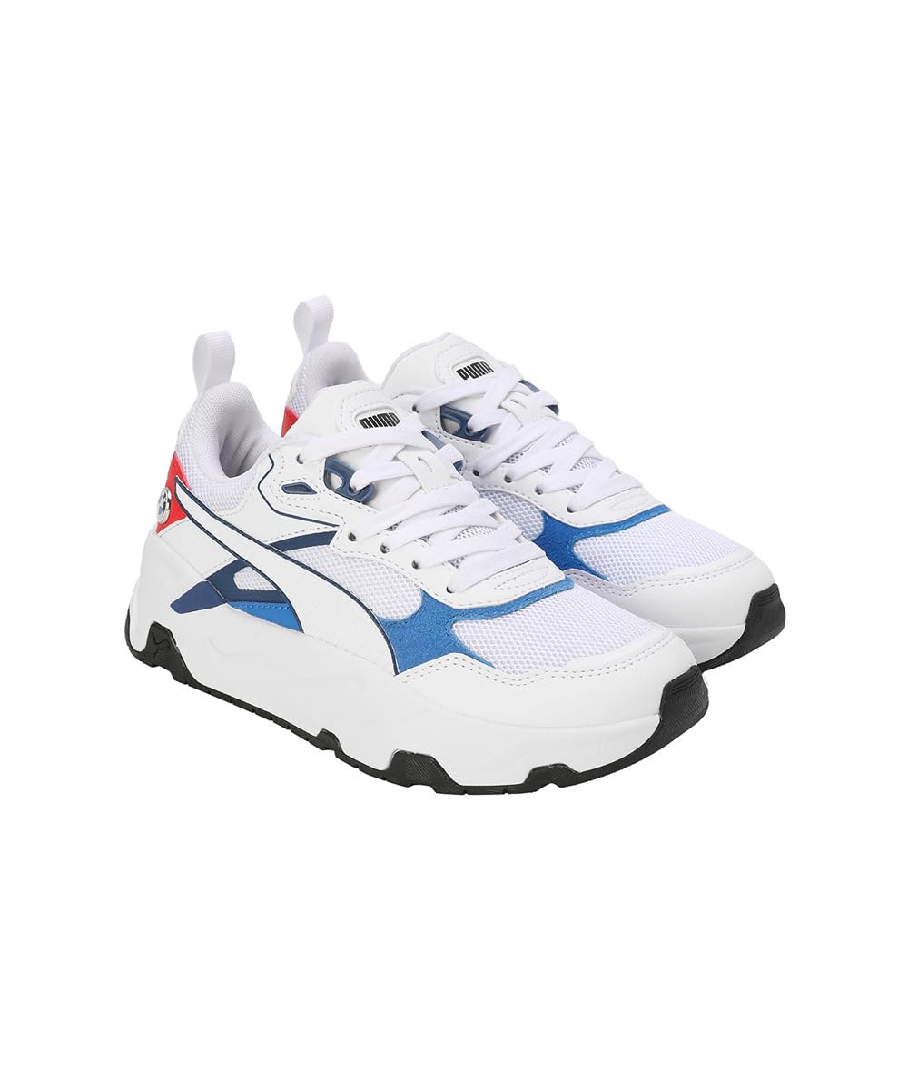 Puma BMW MMS Trinity Jr Sneaker - White Blue Red - Image 5