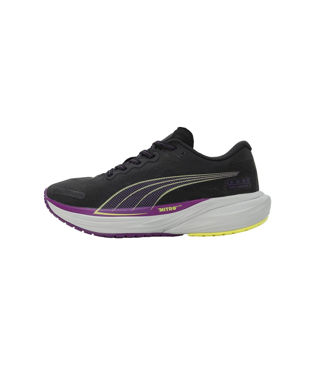 Puma Deviate Nitro 2 WTRepel WNS - Black-Purple Pop-Yellow Burst - Image 2