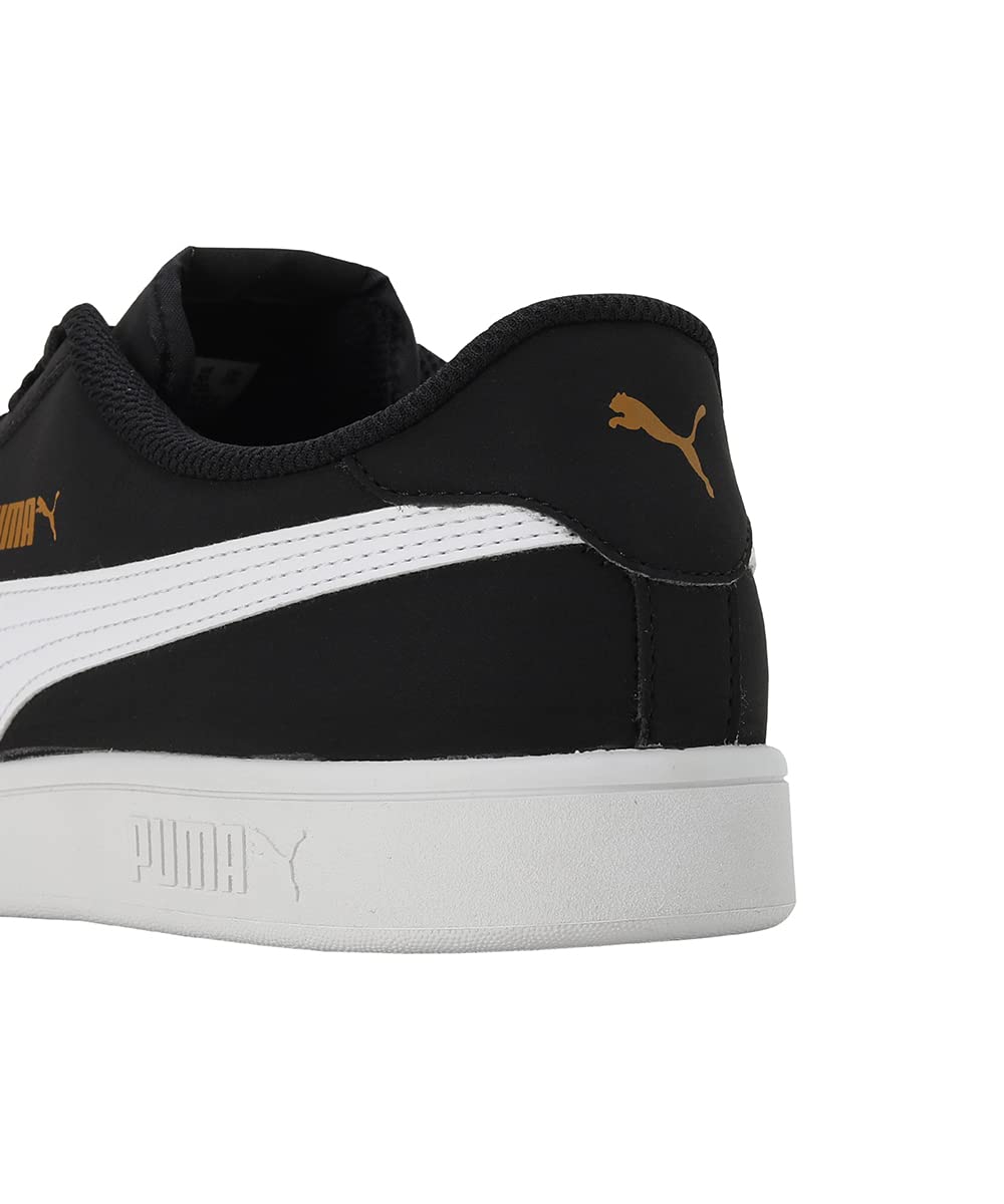 Puma Smash V2 Sneaker - Black White Gold - Image 4