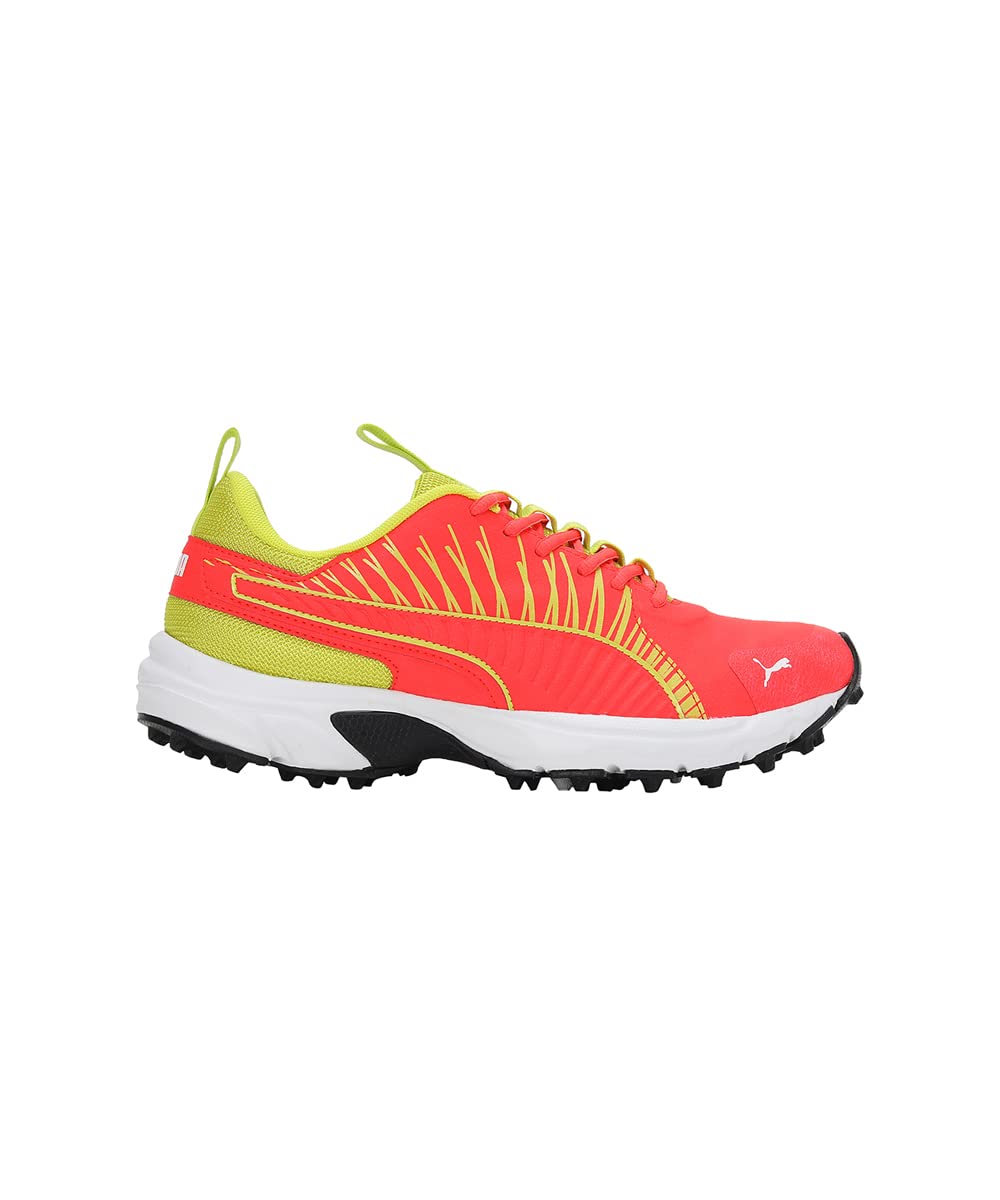 Puma Men's Cricket Square Shoes - Red Blast-Nrgy Yellow - Image 3