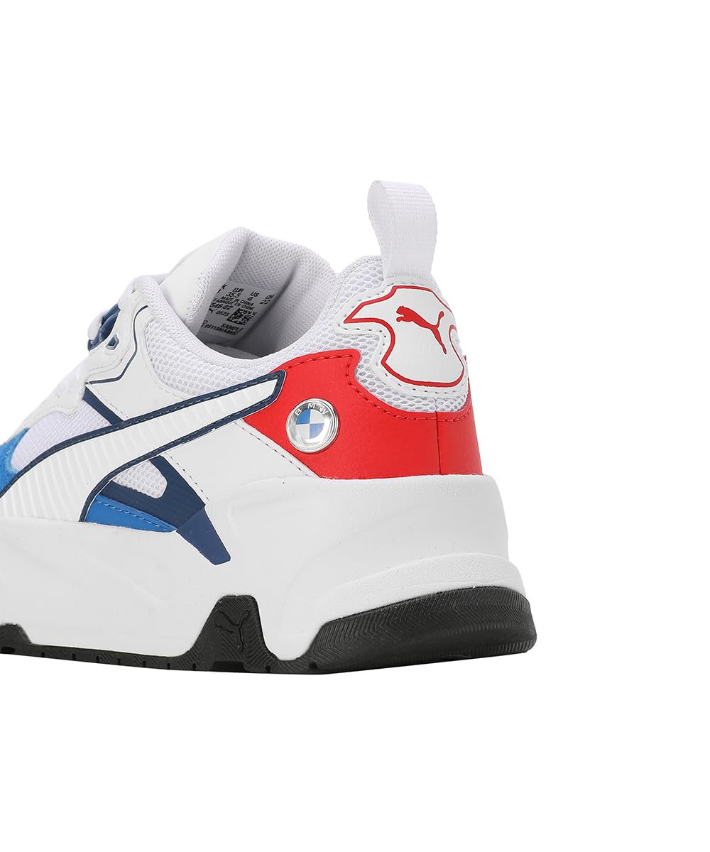 Puma BMW MMS Trinity Jr Sneaker - White Blue Red - Image 4