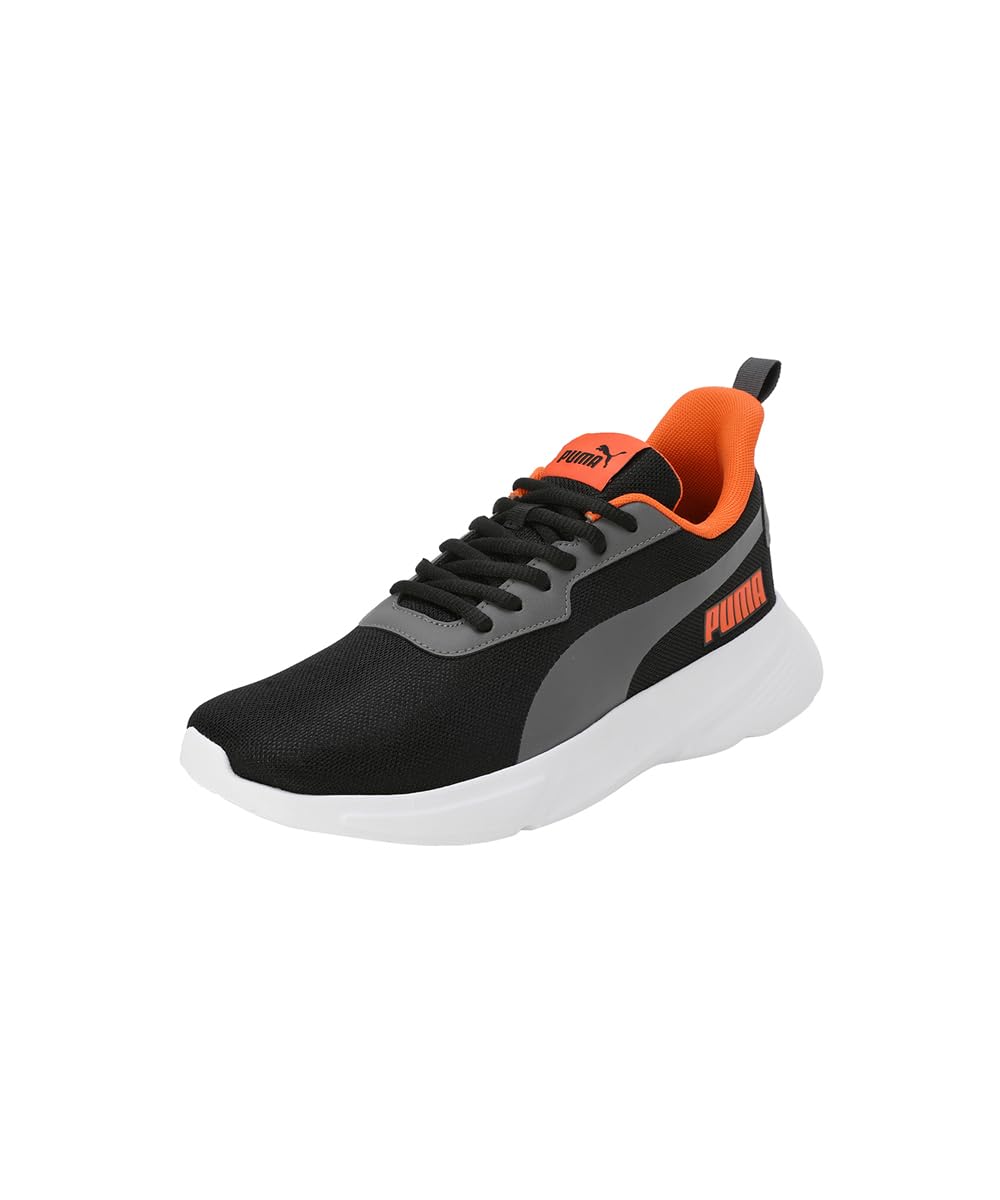 Puma Mens Jitter Sneaker - Black Cool Mid Gray Rickie Orange