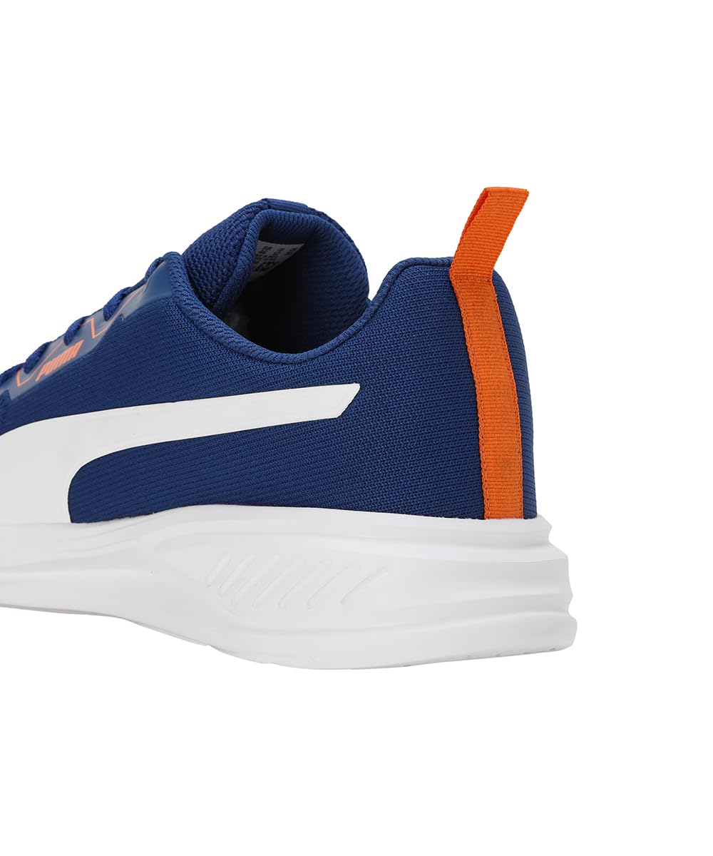 Puma Mens Rashride Knit Clyde Running Shoe - Royal-Rickie Orange - Image 4