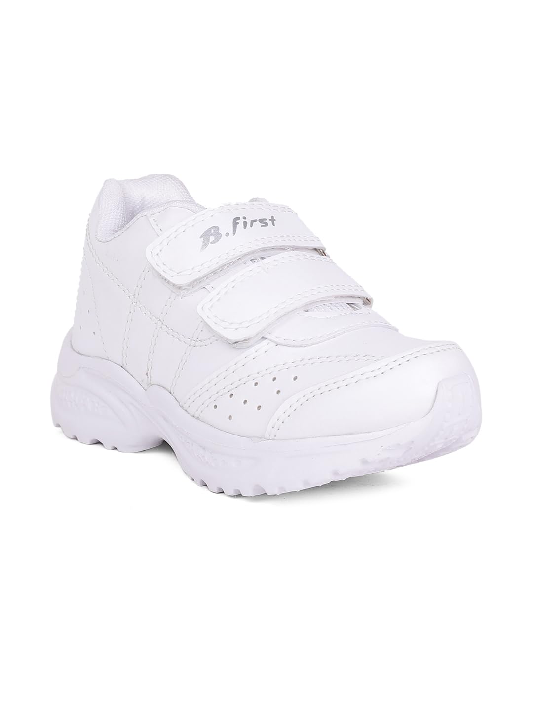 Bata Boys White Velcro School Shoes - Image 2