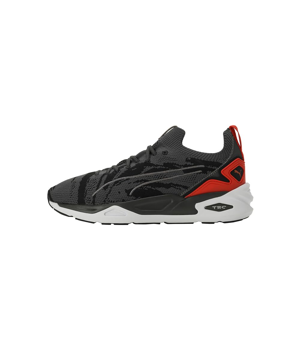 Puma TRC Blaze Knit Sneaker - Black Shadow Gray Unisex - Image 2
