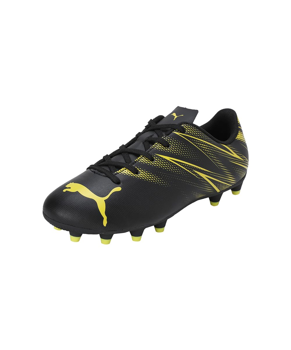 Puma ATTACANTO FG/AG Jr Black-Yellow Blaze Football Shoe