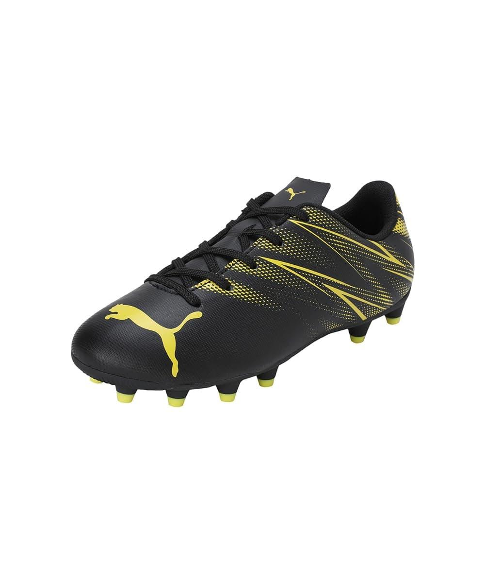 Puma ATTACANTO FG/AG Jr Black-Yellow Blaze Football Shoe