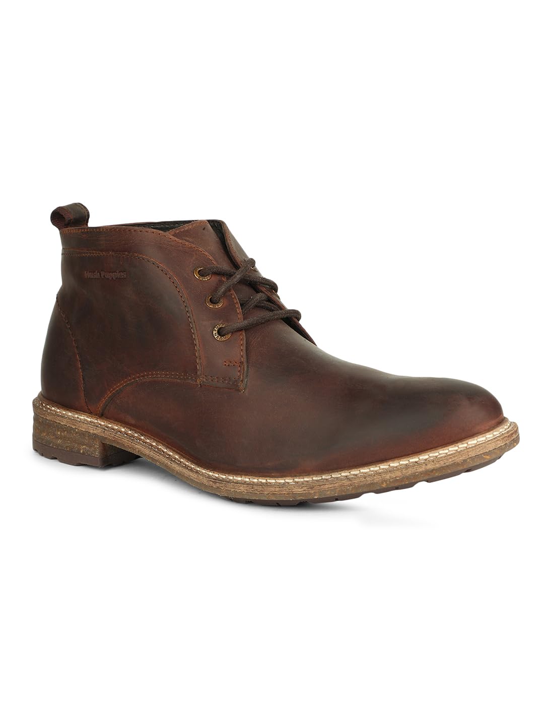 Hush Puppies Men's Apollo Mid Cut Brown Boots