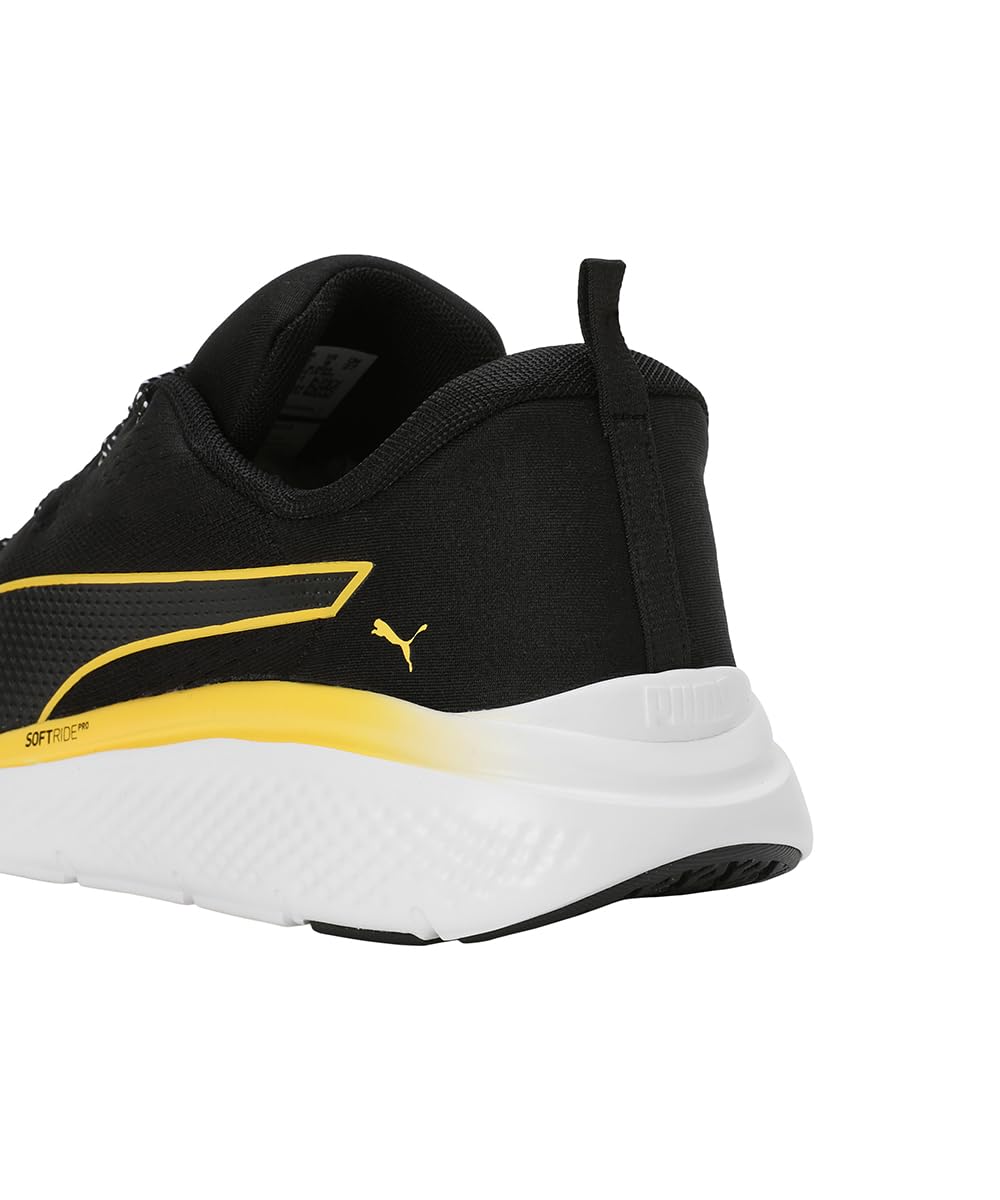 Puma Softride Pro Echo - Black Yellow Men's Running Shoe - Image 4