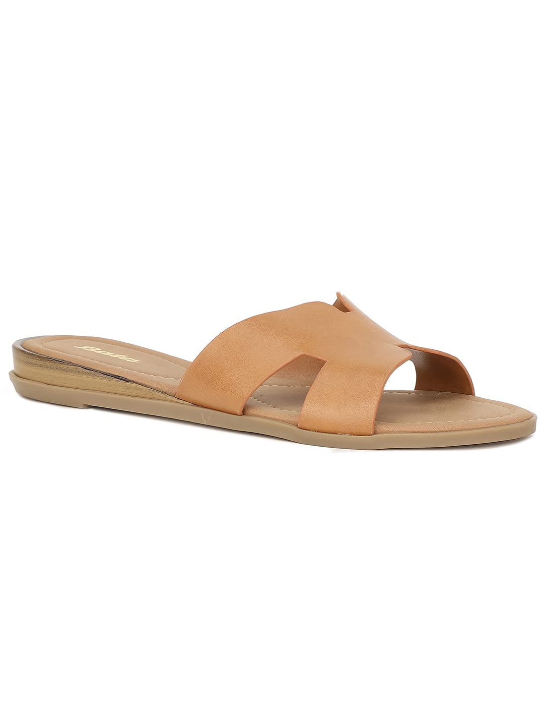 Bata Women's Slip-on Sandal - Tan
