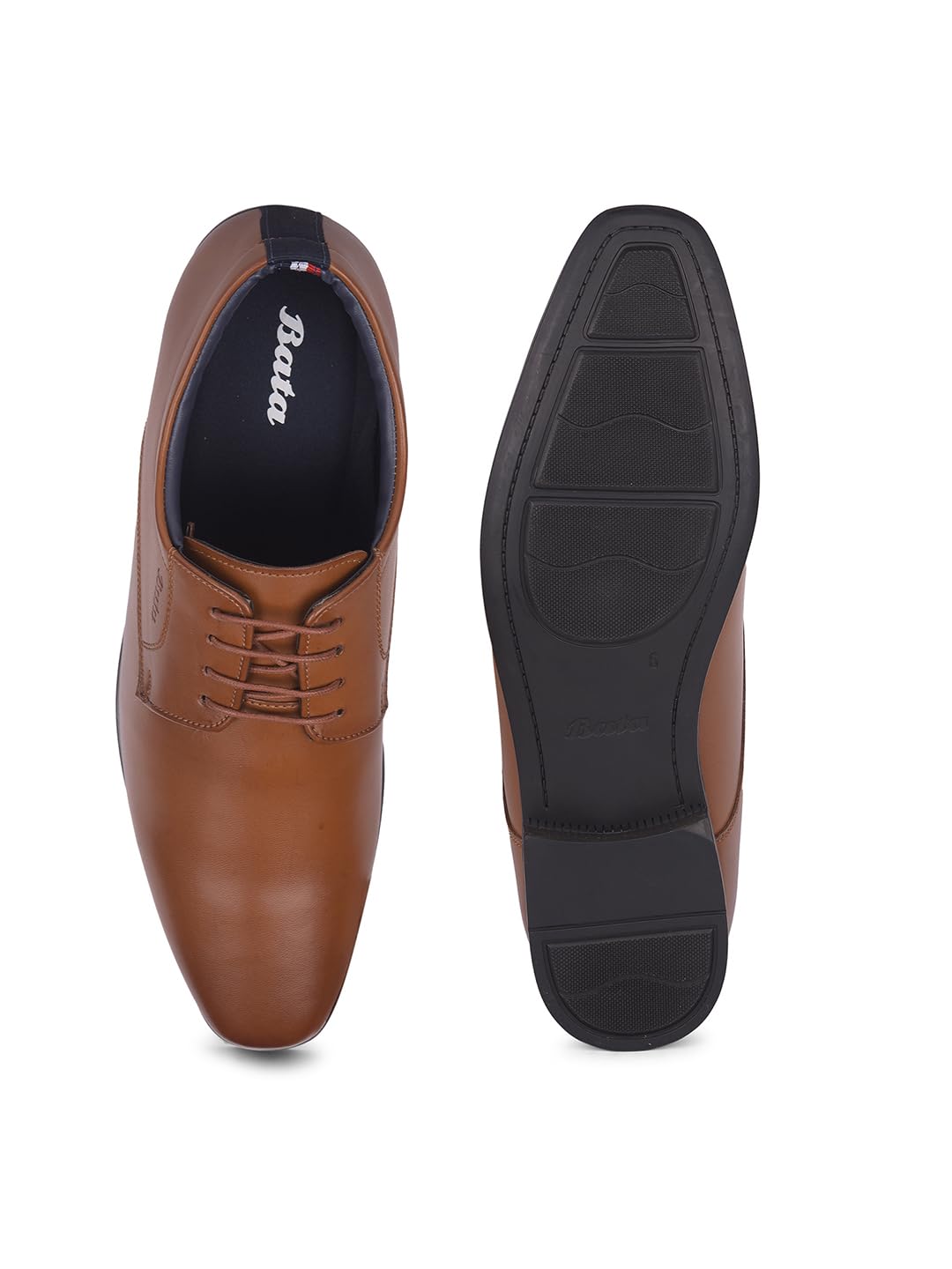 Bata Men's TAN Derby Shoes - Image 4